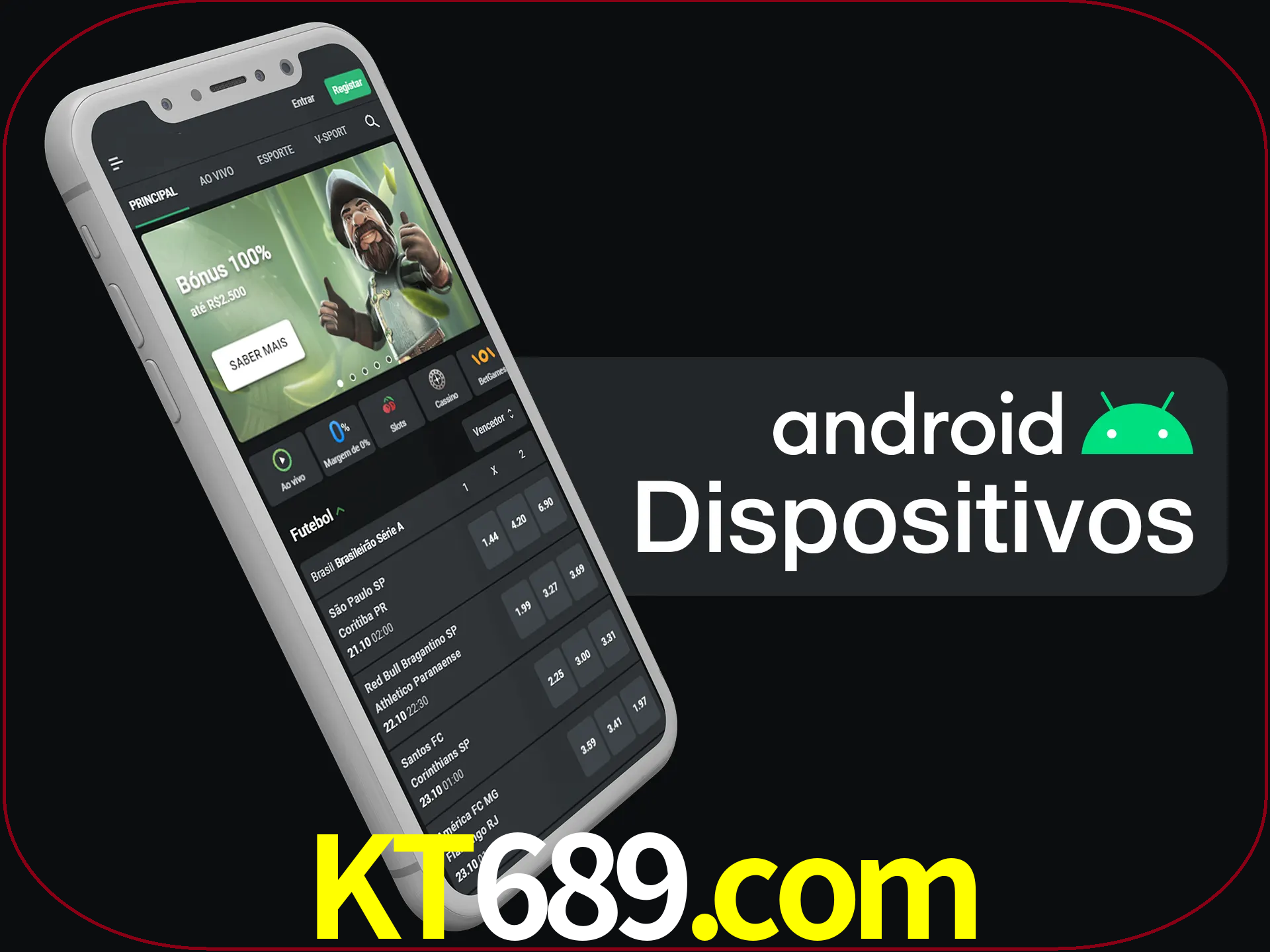O aplicativo suporta a maioria de todos os dispositivos Android.
