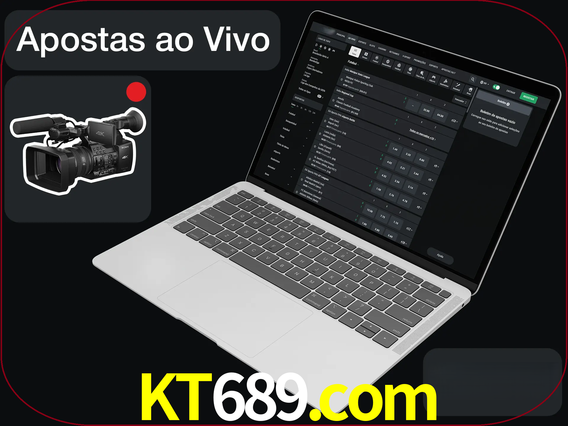 Aposte em formato ao vivo em nosso site.