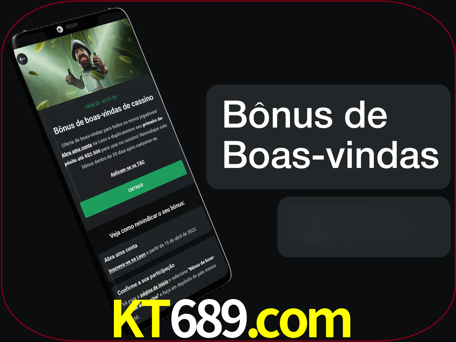 Não se esqueça de usar o bônus de boas-vindas.